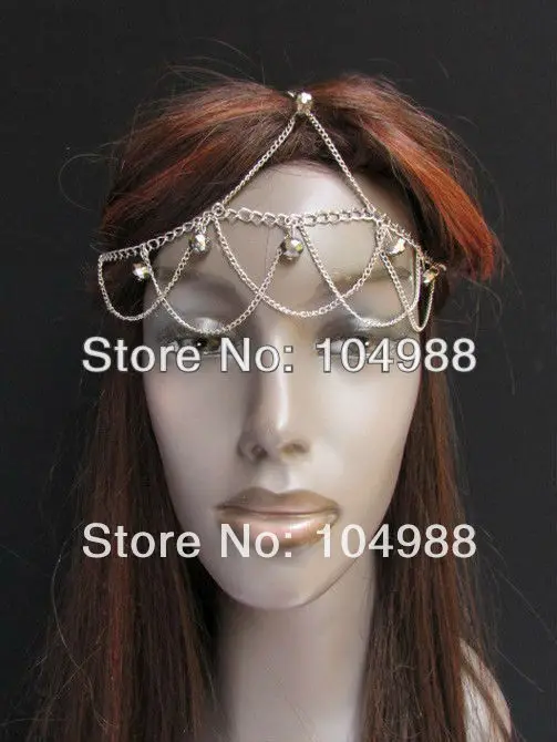 

FREE SHIPPING HOT STYLE BY-134 UNIQUE DESIGN WOMEN SILVER METAL HEAD CHAIN MULTI BEADS TRENDY MOROCCAN HAND CHAIN JEWELRY