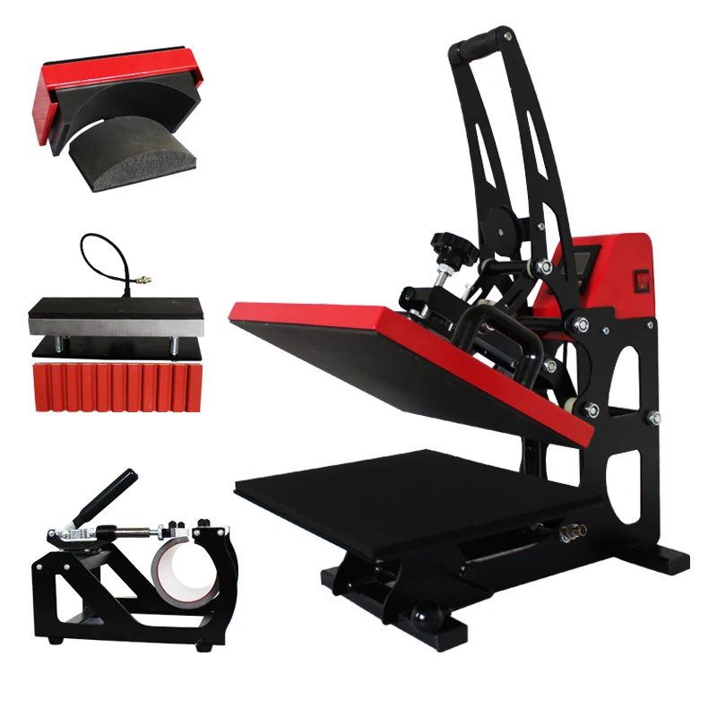 Special Price 29*38cm Multi-functional auto open High quality heating elements t-shirt mug cap pen printing heat press machine AP1901