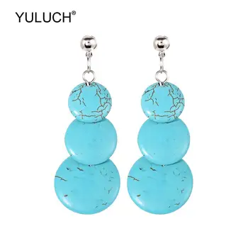 

YULUCH Ethnic African Women Blue Resin Stud Earrings Wedding Party Fashion Jewelry 2019 Handmade Personality Statement Earrings