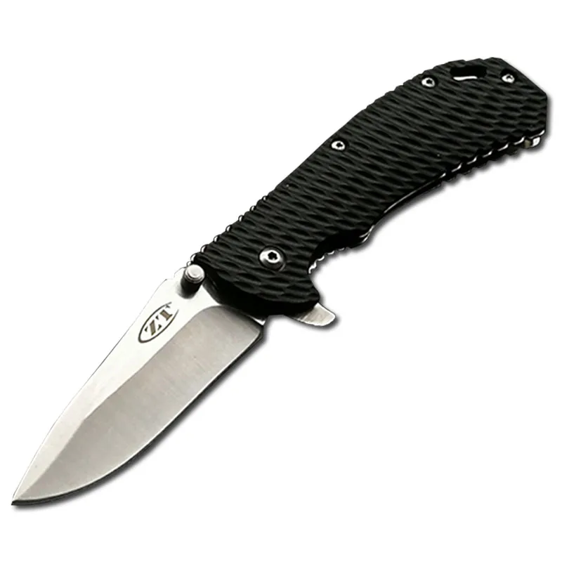 Mengoing ZT Folding Knives 5Cr13Mov Stainless Steel Blade G10 Plastic