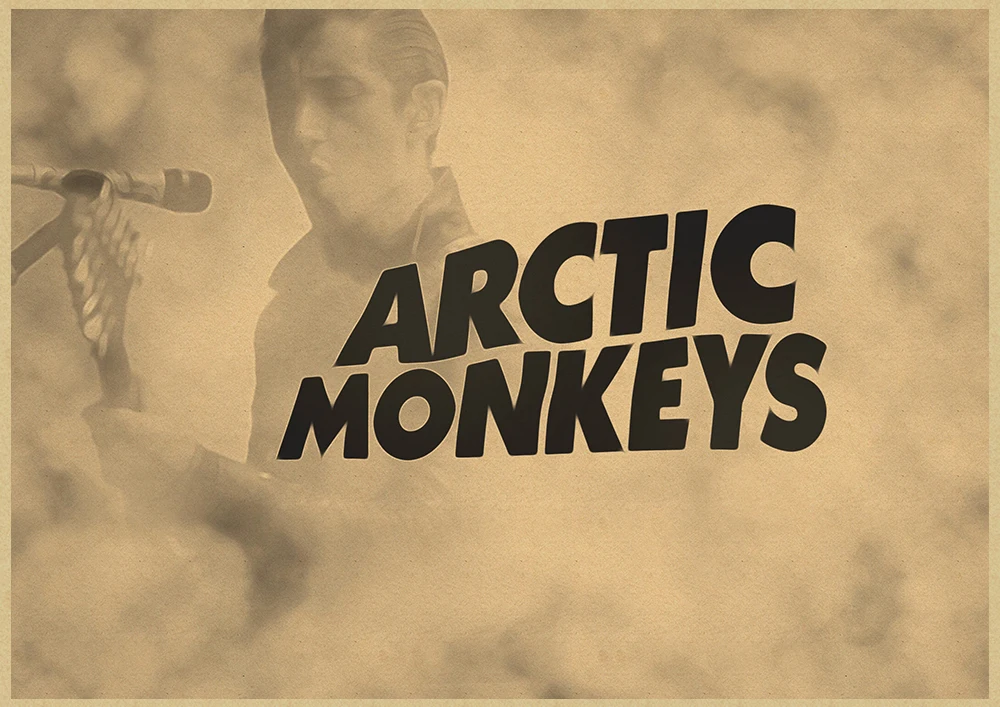 Рок-Группа Arctic Monkeys крафт-бумага плакат настенный домашний бар плакаты домашний декор - Цвет: Цвет: желтый