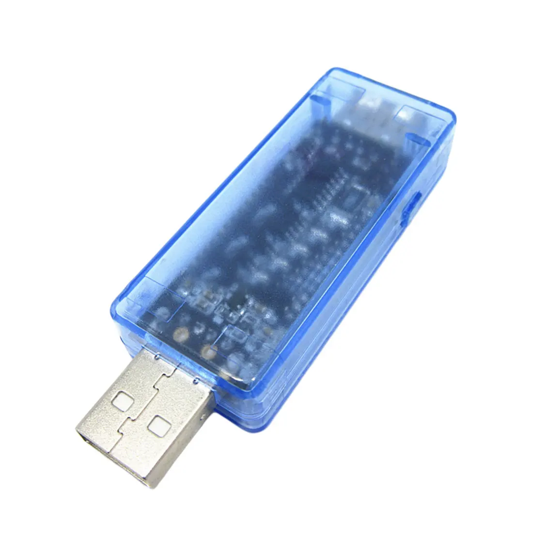 Plastic Transparent blue Digital voltmeter ammeter USB tester Voltmeter Accurate measurement Safe and reliable
