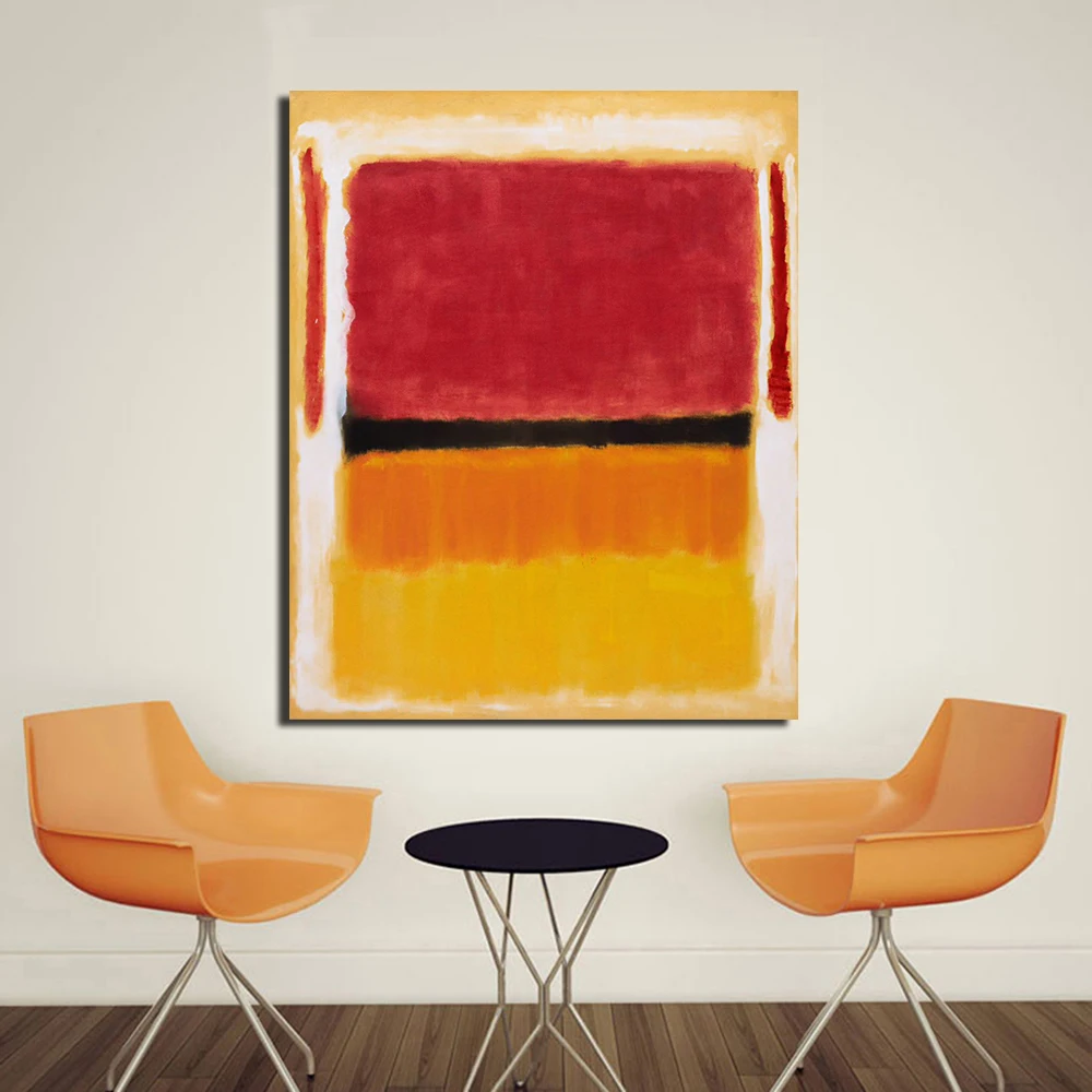 JQHYART Mark Rothko классическая картина маслом настенная художественная картина домашний Декор Гостиная Современная печать на холсте без рамки