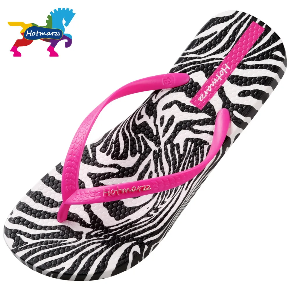 zebra print flip flops