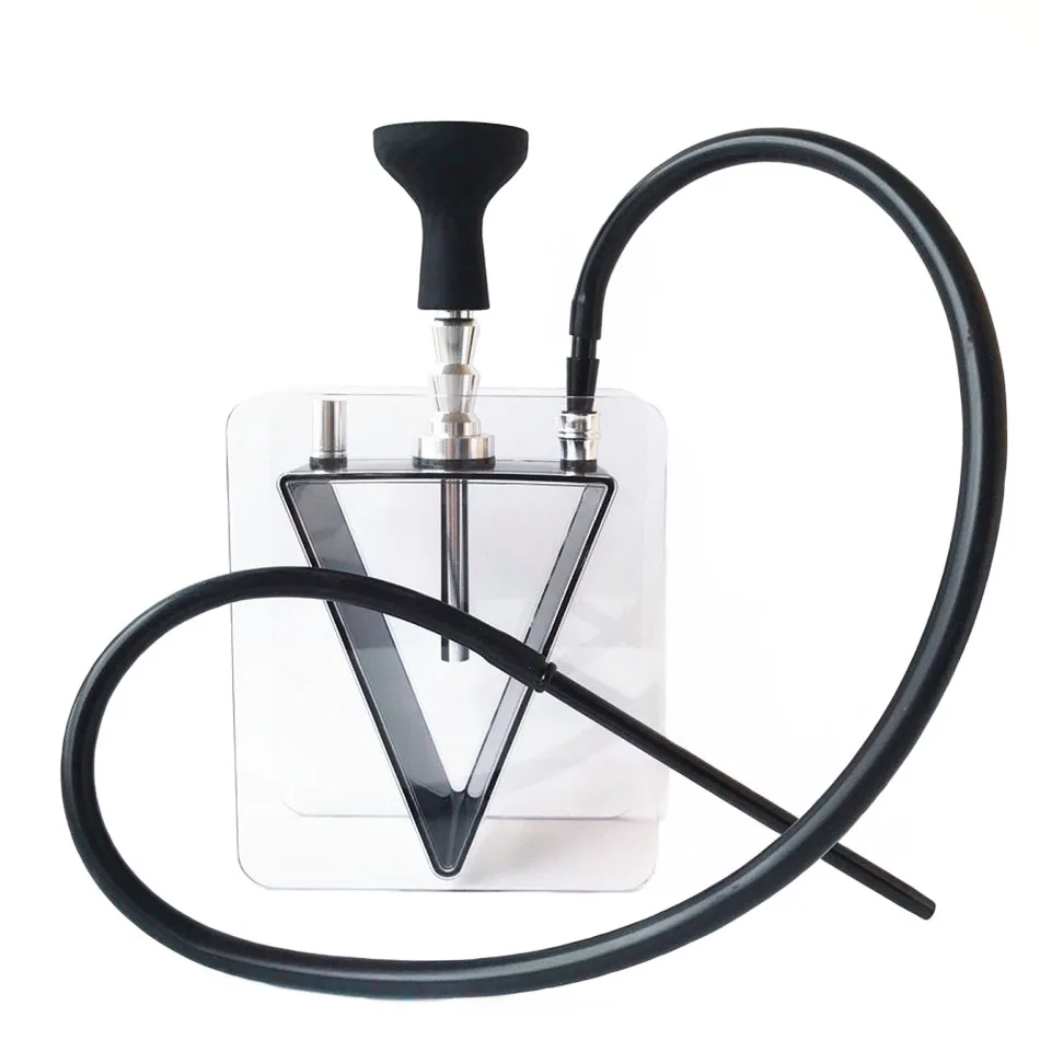 Koop EEN Complete Set van Driehoek Acryl Narguile Waterpijp Waterpijp Kommen SHISHA Pijp Roken Zwart Groen