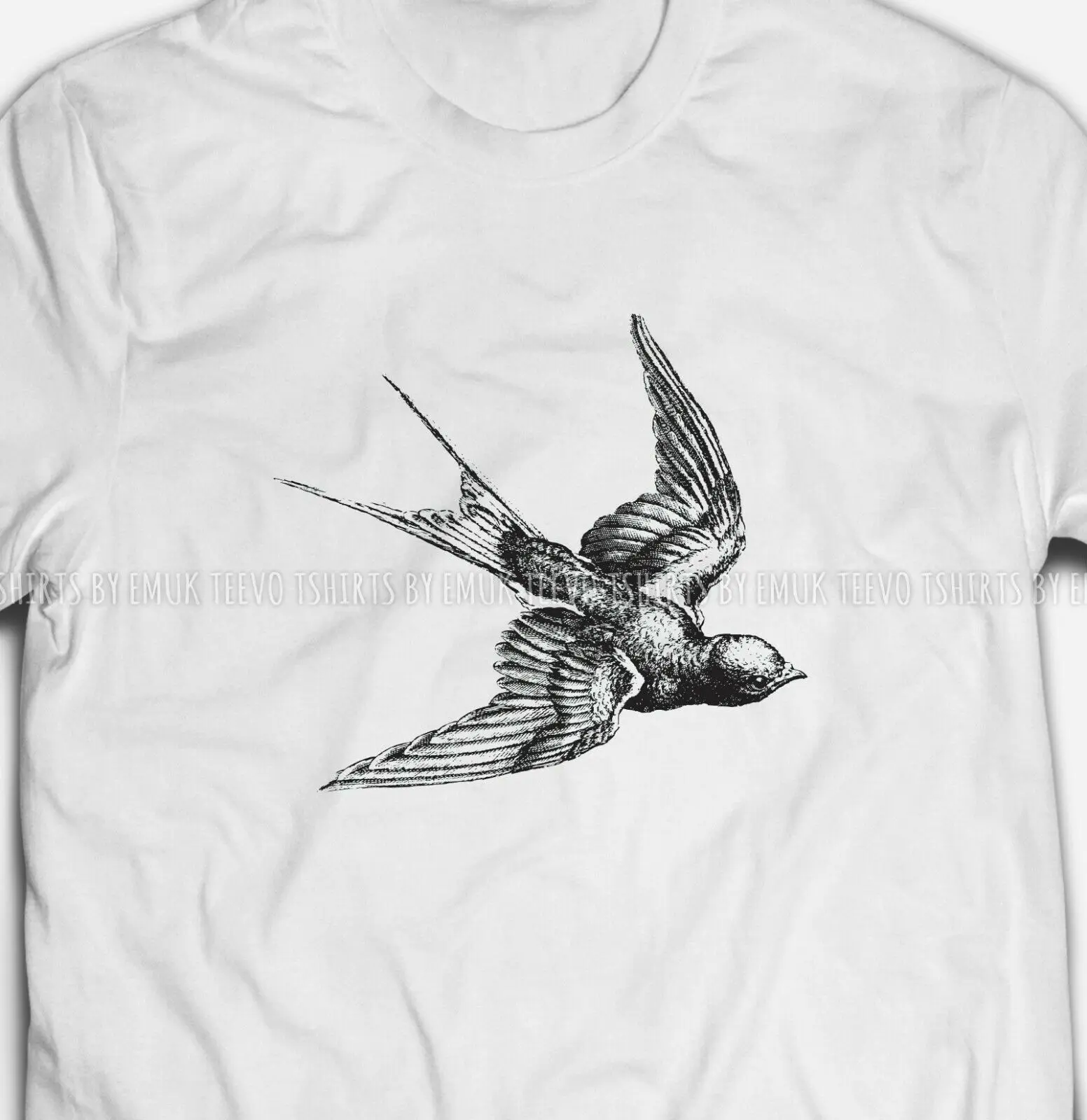 

Mens or Womens Swift Swallow Bird Nature S-XXXL White Cotton T-shirt Tshirts Tee