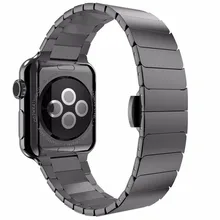 Бабочка застежка Замок Link loop ремешок из нержавеющей стали для Apple Watch band link браслет ремешок для iwatch