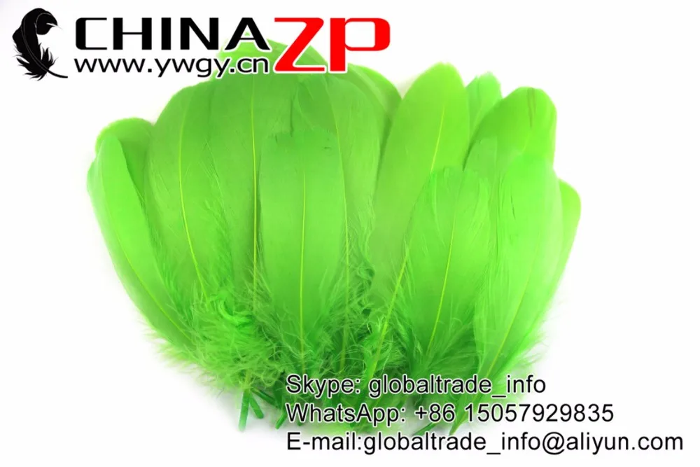Lime Green Soft Goose Nageoires Feathers (2)