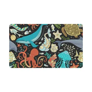 

Wild Sea Life Octopus and Whale Non-Slip Indoor And Outdoor Door Mat Rug Home Decor