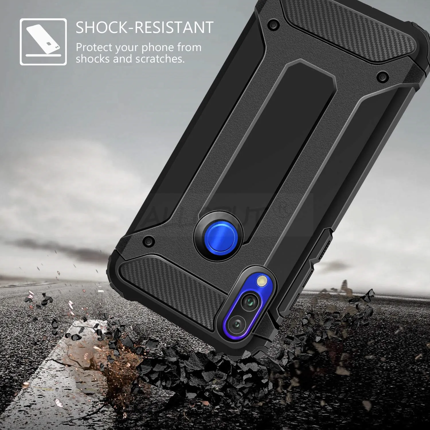 Armor Shockproof Case for Redmi 7 Note 7 6A Case Rigid Plastic Silicone PC Rugged Case Xiaomi Redmi 6A 7 Note 7 8 Pro Back Cover