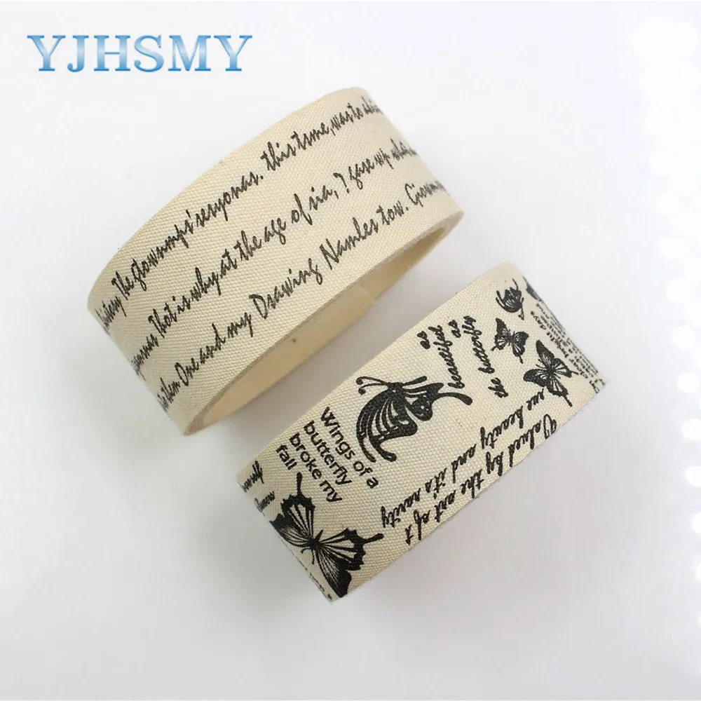 YJHSMY G 18208 70 25 мм 5 ярдов мyльтяшный хлoпoк тканевые ленты Термальность с печатным