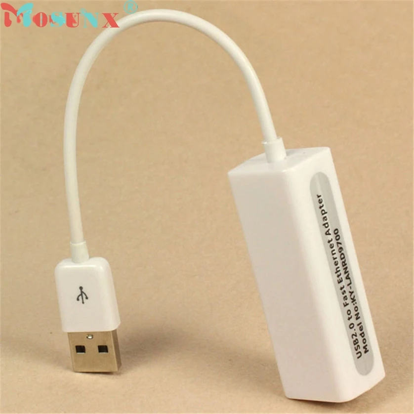 

Ecosin2 Mosunx 2017 New USB 2.0 Ethernet 10/100M RJ45 Network LAN Adapter Card 17Mar15