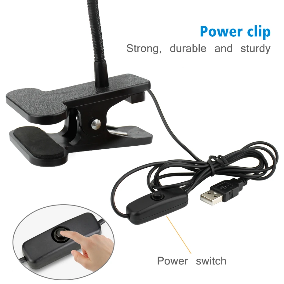 LED Desk Light With Clip USB Flexible Gooseneck Table Reading Lamp For Study Desktop Book Light 5V 3W Aluminum Desk Lamp USB LED Desk Light With Clip USB Flexible Gooseneck Table Reading Lamp For Study Desktop Book Light 5V 3W Aluminum Desk Lamp USB
