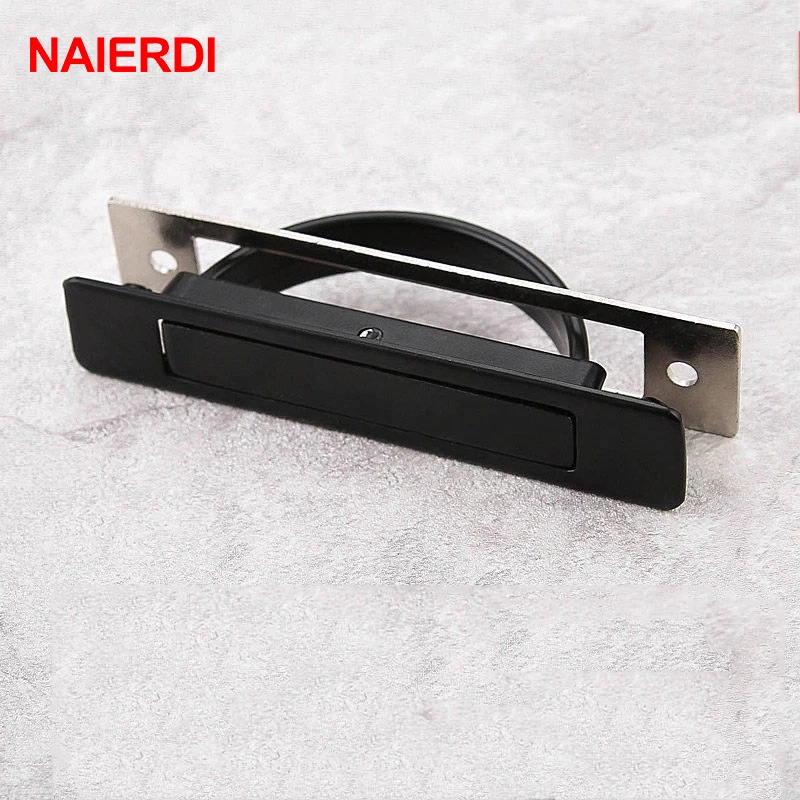 Manijas ocultas de Tatami NAIERDI Puerta de aleación de Zinc cubierta incrustada manija de gabinete de piso pomos empotrados oscuros herrajes de muebles
