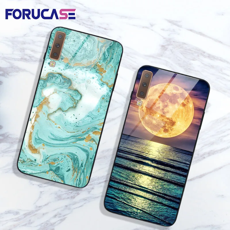 Чехол для Samsung A6 Plus 2018 A7 A8 A9 жесткий пластиковый чехол Galaxy A50 A30 A10 S телефона черный