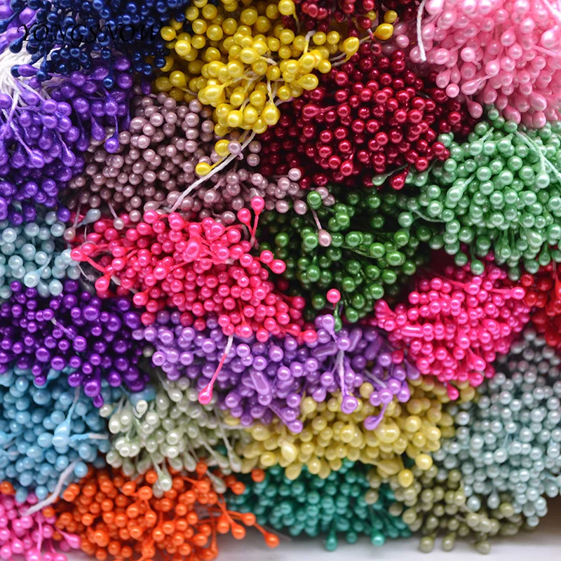 

250Pcs/lot 3mm Mini Flower Stamens Artificial Stamen DIY Handmade Wreath Wedding Party Decoration Scrapbooking Crafts 8Z