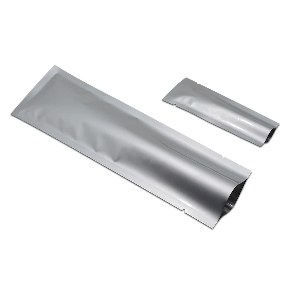 200pcs 5.51"x7.87" Transparent-Silver Aluminum Foil Poly Vacuum Sealer Bag Food
