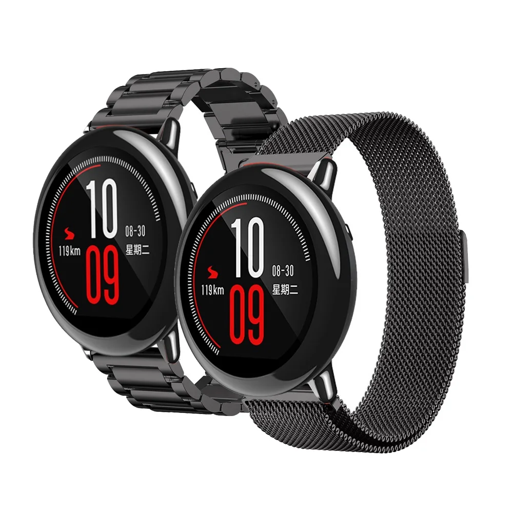 

20mm 22mm Metal Strap For Huawei GT Magic for Xiaomi Huami Amazfit Pace bip Bracelet Amazfit Stratos Stainless Steel Watch Band