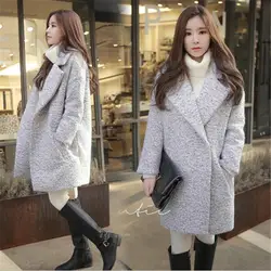 Кокон Ткань пальто женский Осень и зима 2018 новый корейский издание толще Свободные Тонкий шерстяное