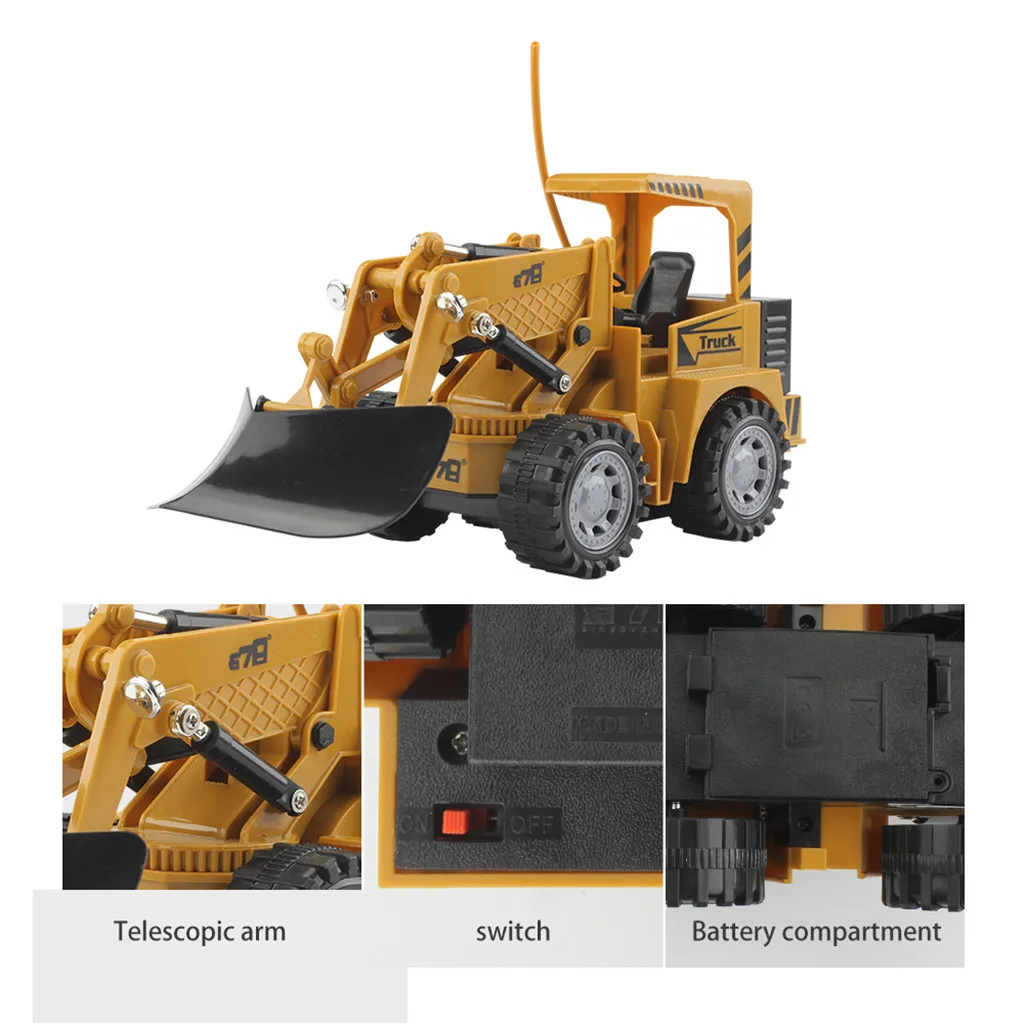 1:24 RC грузовик 5-канальный удаленного Управление Батарея радио с питанием от Управление Строительство Модель автомобиля ручной Подарочные игрушки rc автомобиль детские игрушки
