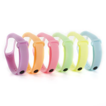 

For Mi Band 3 4 Luminous Wrist Strap for Xiaomi Mi Band 3 Sport Silicone colors Bracelet for Xiaomi MiBand4 Smart Watch Bracelet
