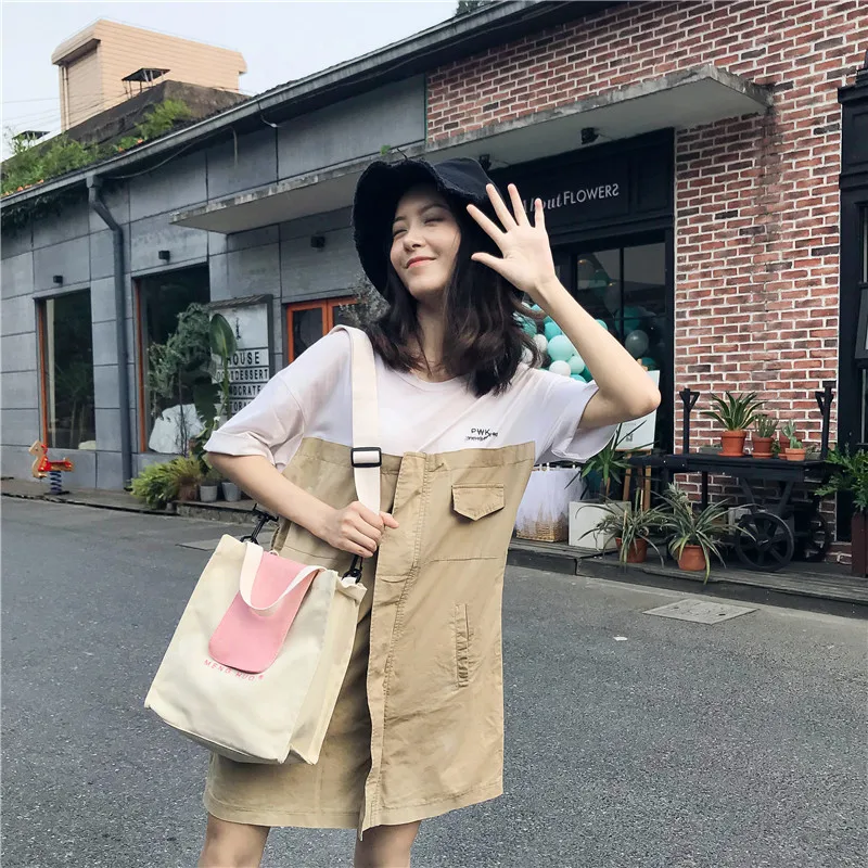 Menghuo Canvas Bag for Women 2018 Tote Ladies Casual Shoulder Bag Reusable Shopping Bags Beach Bag Female Cotton Cloth HandbagIMG_6251