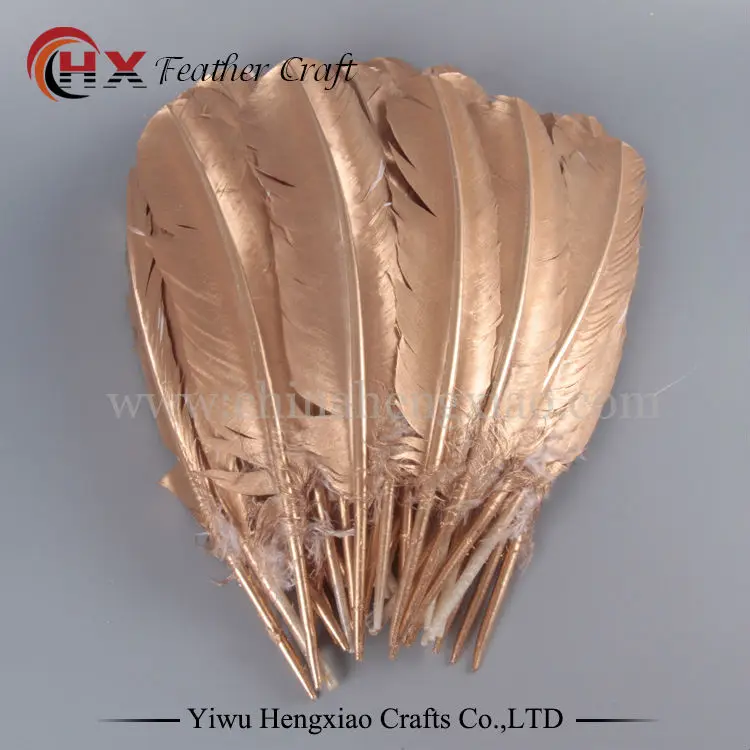 

new product 27-32cm Natural gold goose feathers Diy plumes jewelry accessories 10pcs/lot Silver feather