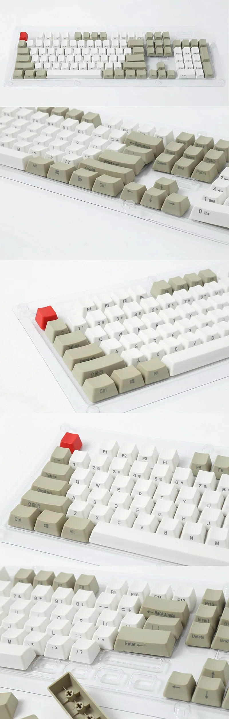 Боковая печать спереди, ретро серый 104 PBT Keycap OEM профиль для MX переключатели, механическая клавиатура, игровая клавиатура