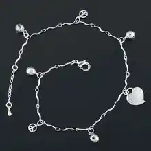 SUNYIK 1 лот(5 шт.) цепочка для ножных браслетов с колокольчиками звезда сердце для женщин Регулируемый ножной браслет