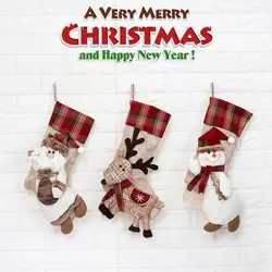 20 дюймов очень большой рождественские чулки подарочная упаковка Рождественская игрушка украшения Санта Клаус снеговик лося Подарки на