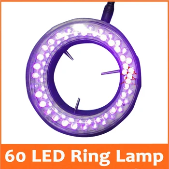

Purple Color Lights - 60PCS LED Brightness Adjustable Illuminated Ring Lamp Adapter 220V or 110V for Stereo Microscope