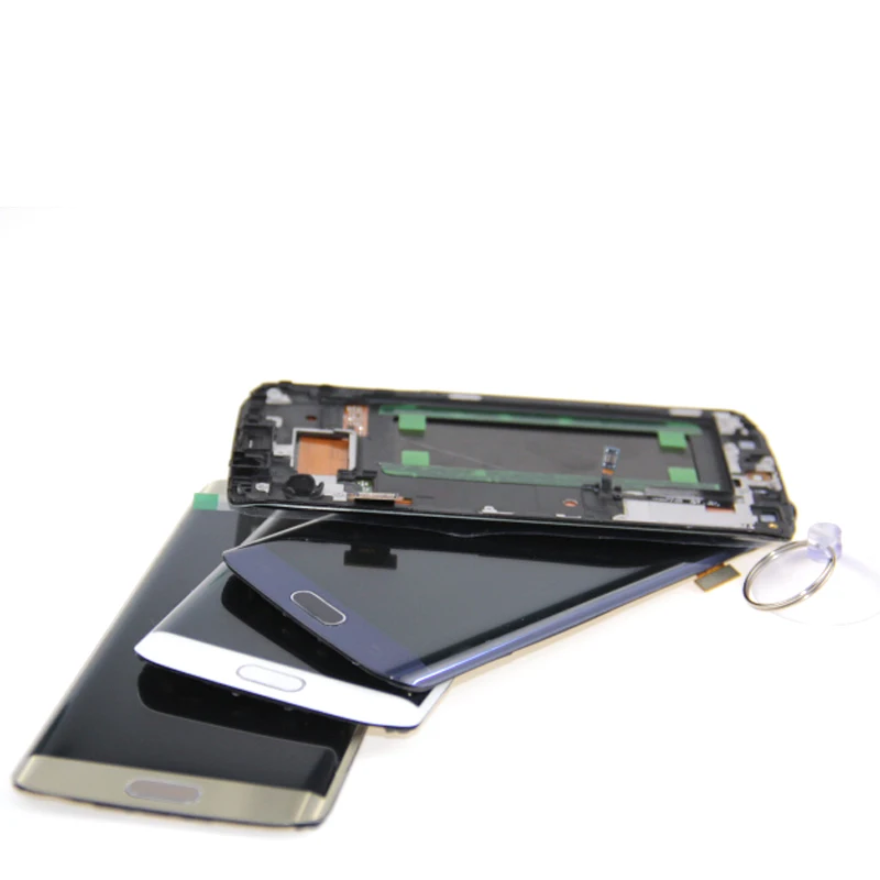 Дисплей Super AMOLED для SAMSUNG Galaxy s6 edge LCD + рамка G925 G925F G925I сенсорный экран дигитайзер