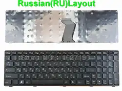 Новый RU Русский клавиатура для LENOVO Ideapad Z580 V580 G580 черная рамка черный RU клавиатуры ноутбука