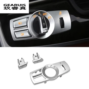 

Car styling For BMW X3 X4 F25 F26 5/7 series F10 Headlight Switch Buttons Decorative Frame Covers Interior Stickers Accessories