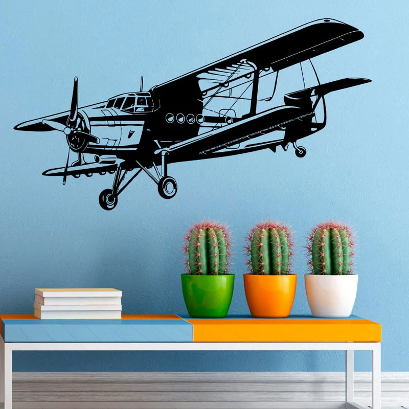 Military Aviation Airplane Removable Vinyl Wall Decal Sticker Air Force Boys Room Wall Stickers
