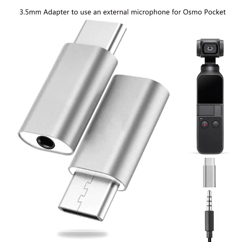 Тип C USB C до 3,5 мм аудио адаптер для внешнего микрофона для Osmo Pocket