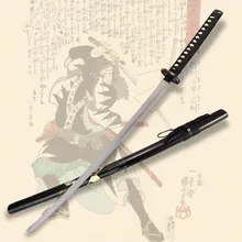 Japanese samurai cosplay Katana anime sword Carbon steel blade Folk art vintage home decor swords