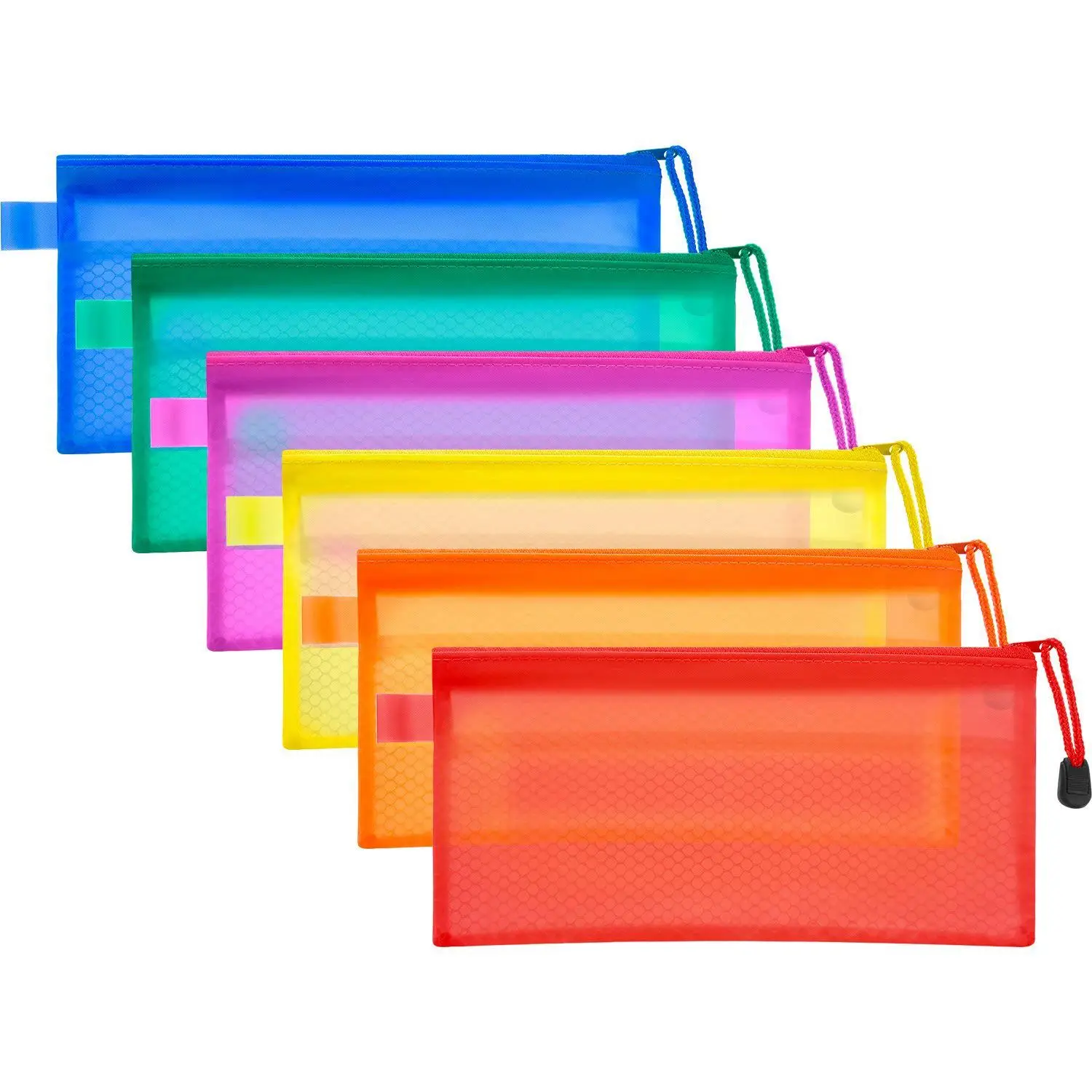 PPYY Новый-12 шт. 6 цветной карандаш сумка молния файл сумки водостойкий двойной слой для ручки сумка Косметика принадлежности путешествия Acces