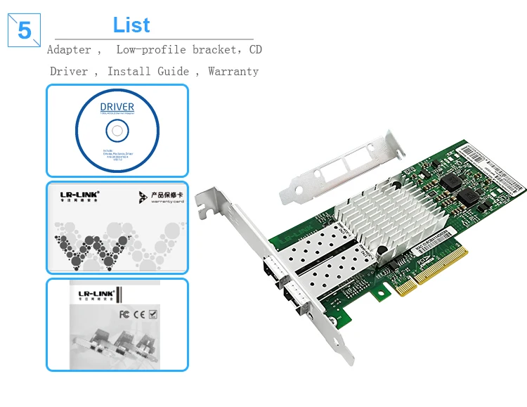 LR-LINK 6822XF-SFP+ двойной порт 10 Гб Ethernet волоконно-оптическая сетевая карта PCI-E серверный адаптер контроллер Mellanox ConnectX-3 NIC