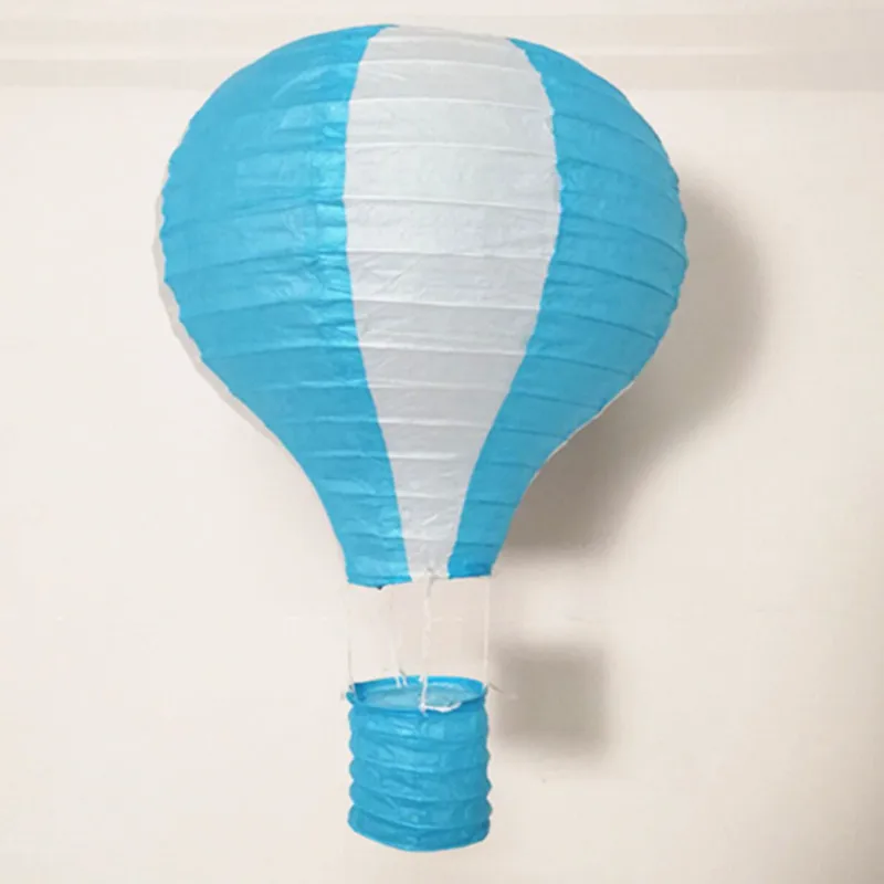1 шт. 14 дюймов 35 см многоцветный воздушный шар бумажный фонарь фонарики желаний для дня рождения Свадебная вечеринка Декор подвесной фонарь s - Цвет: blue white
