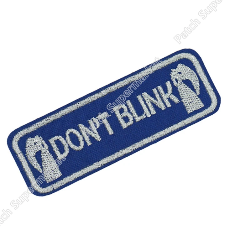 

3.5" Inspired Doctor Who Don't Blink Movie TV Show Series Costume Embroidered iron on patch Tshirt TRANSFER MOTIF APPLIQUE