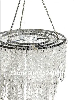 

Wedding Chandelier, 3 Tiers Strands, 23cm(9")W *30cm(12") Tall , With Lamp Holder & Electric Cord, Free Ship, Wedding Decoration