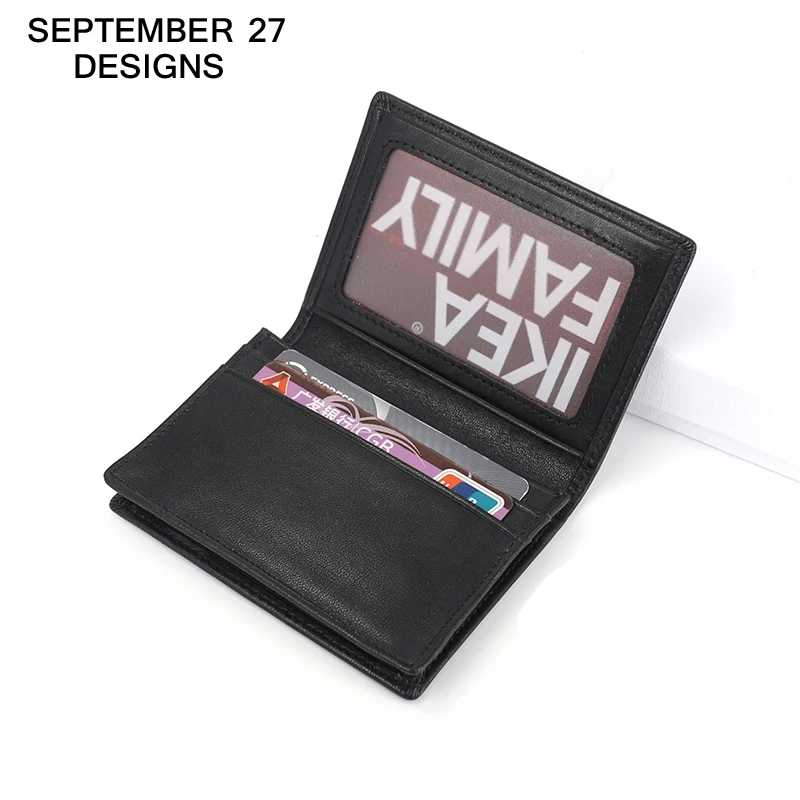 New Fashion Business Card Case Genuine Leather Luxury 100 Cowskin