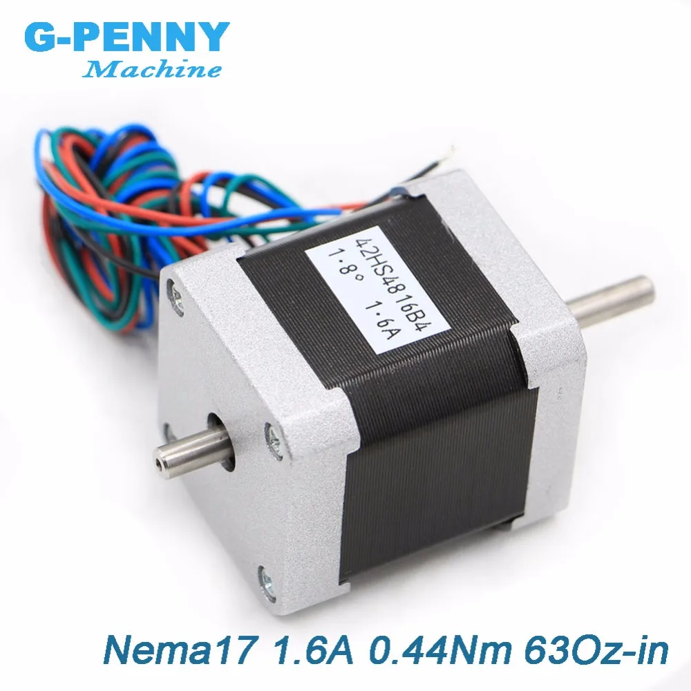 Goedkoop CNC Dubbele as stappenmotor 42x48 NEMA17 stappenmotor 1.6A 0.44N.m Nema 17 stappenmotor 63Oz in voor CNC machine 3D printer