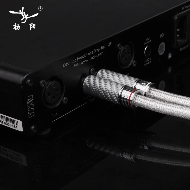 Аудиокабель YYAUDIO с посеребренным покрытием Hifi RCA соединительный кабель 6N OFC 2RCA