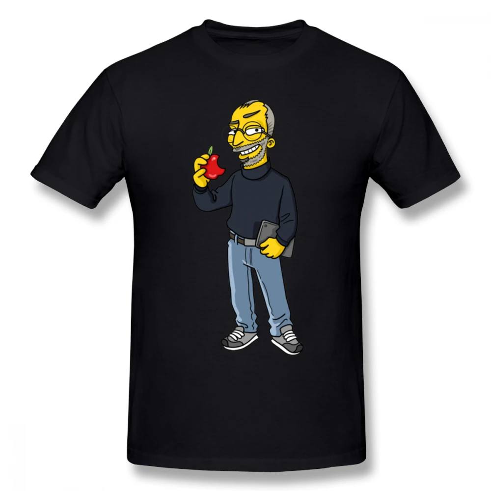 

Steve Jobs T Shirt Steve Jobs Action T-Shirt Men Cotton Tee Shirt Cute Graphic Short Sleeves Plus size Classic Tshirt