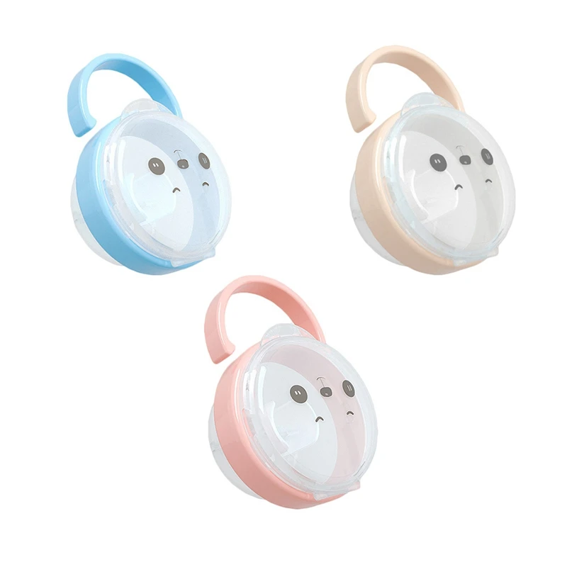 

New Treasure Pacifier Transparent Dust Box With Portable Function Cartoon Pacifier PP Storage Box