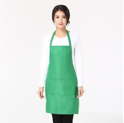 Apron Hanging neck Korean apron Kitchen supermarket Waist simple fashion Apron - Цвет: 6