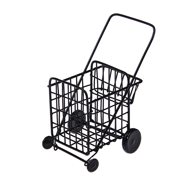 Мини-корзина для покупок, модель, Детская Подарочная игрушка, 1:12, кукольный домик, мини-мебель, Миниатюрные аксессуары, железная корзина для покупок