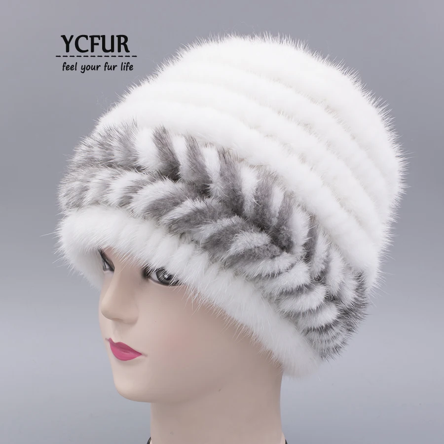 YC fur зимняя меховая шапка s шапки для женщин норковые меховые шапки женские двойные внутренние классический стиль женская шапка муфта Chapeu